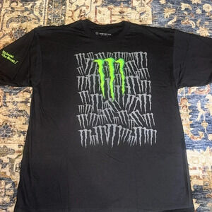 Monster Energy Drink Unisex Genderless Black Short Sleeve T-Shirt Size XL